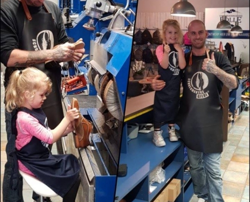 Vakman met dochter in Sliedrecht